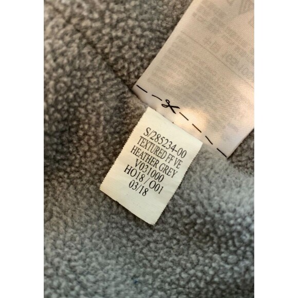 Old Navy Puffer Vest Womens L Textured Gray Quilted Fleece Lined Warm Zip Up - Picture 8 of 8